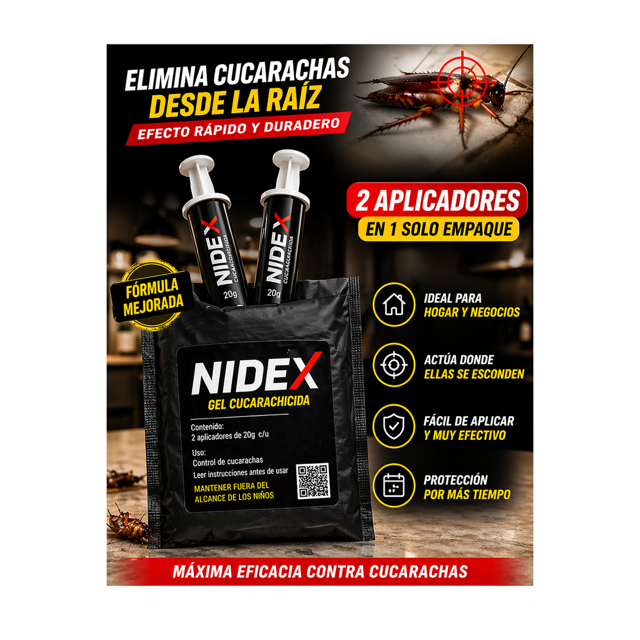 NIDEX Gel 20Gr x2Unds
